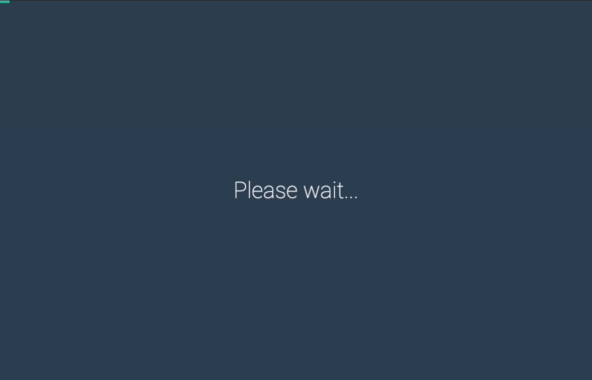 Please wait animation